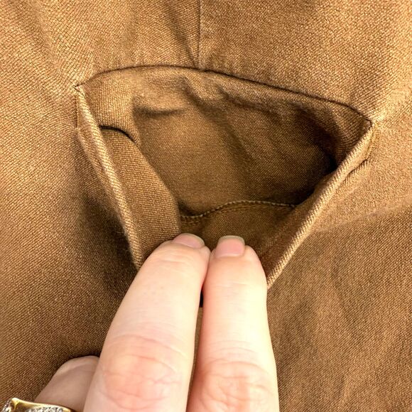 J. Jill Premium Bi-Stretch Pants Size 12 Brown Acorn Straight Leg Cotton Pockets - Picture 11 of 14